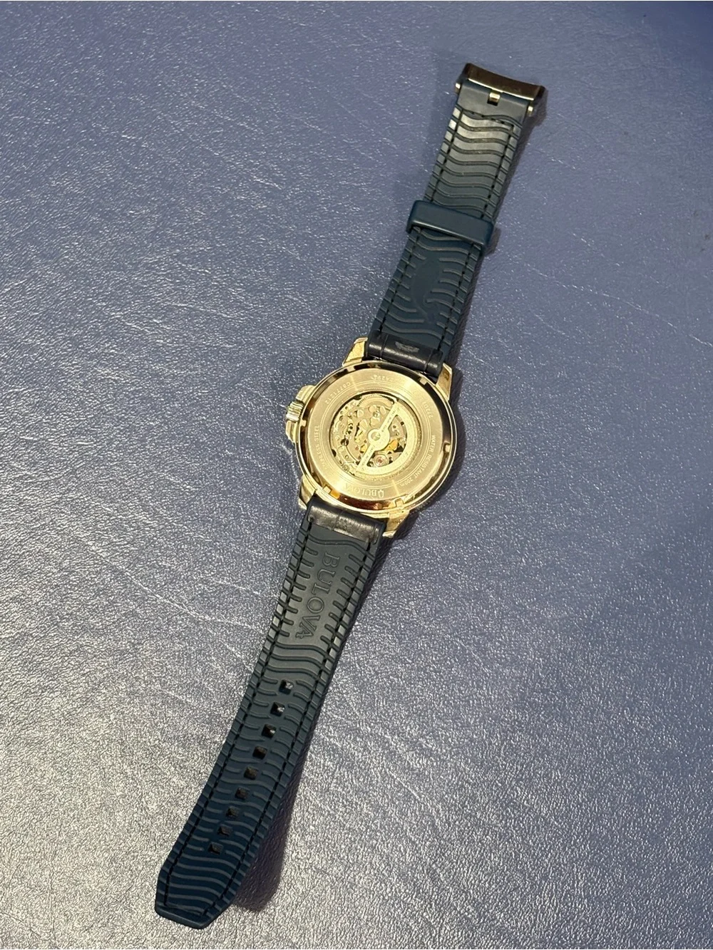Bulova Men’s Marine Star Automatic Watch with Blue Strap